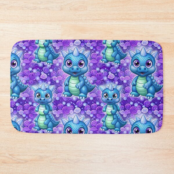 Item preview, Pattern of a Friendly and Fun Dragon - Seamless Pattern #5 designed and sold by Second Draft Visuals.