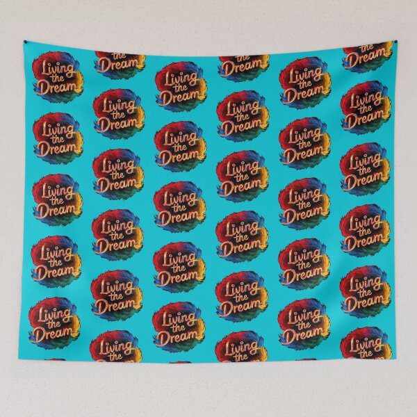Item preview, Living The Dream - Colorful Feather Design - Multi Aqua designed and sold by JLEmporium.