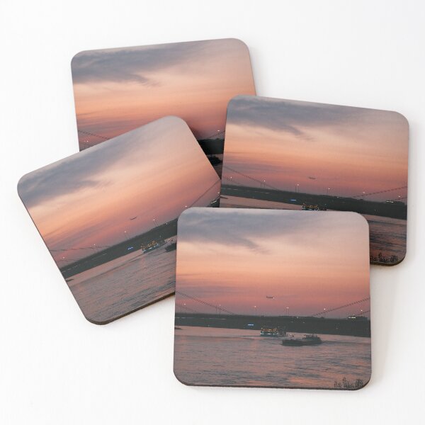 Item preview, Evening Rhine crossing at sunset designed and sold by rhosbahu.