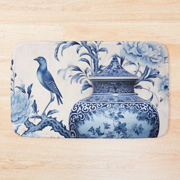Item preview, Blue and White Chinoiserie Ginger Jars in the Garden designed and sold by TheChinoiserie.