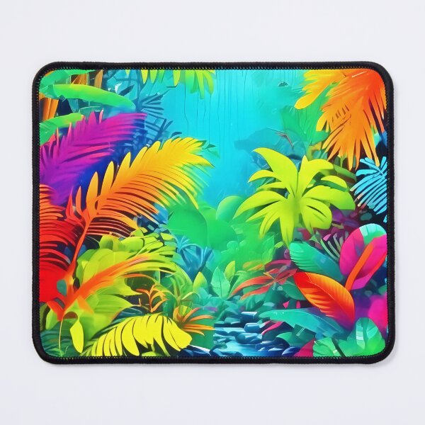 Item preview, Neon Rainforest Oasis Art designed and sold by Health And Fitness Posts e-Store.