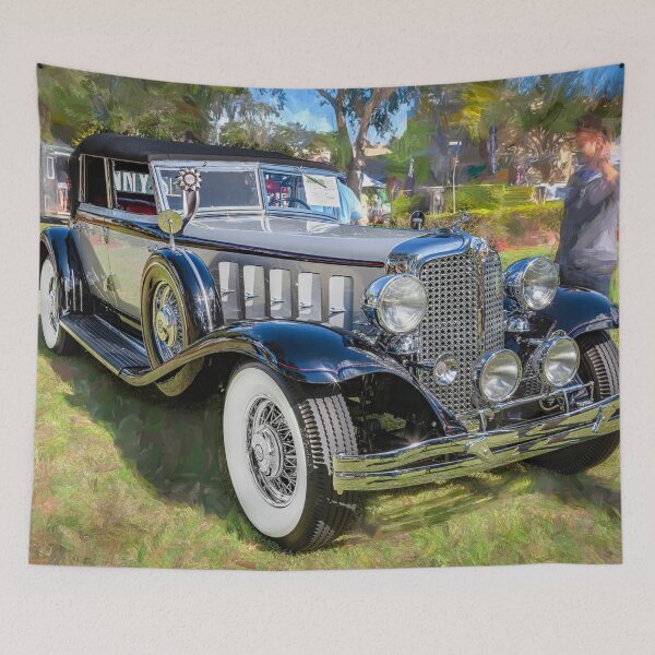 Aperçu de l'œuvre Berline décapotable Chrysler La Baron argentée de 1932 X103 créée et vendue par RichFrancoCars.