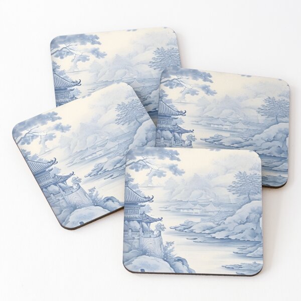 Item preview, Pagoda Views Dreamy Landscape Chinoiserie designed and sold by TheChinoiserie.