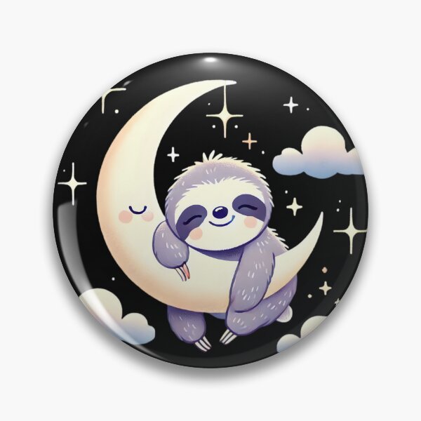 Item preview, Celestial Snooze: Sloth in Moonlit Dreams designed and sold by AI-Only Creations.