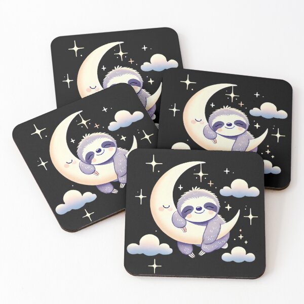 Item preview, Celestial Snooze: Sloth in Moonlit Dreams designed and sold by AI-Only Creations.