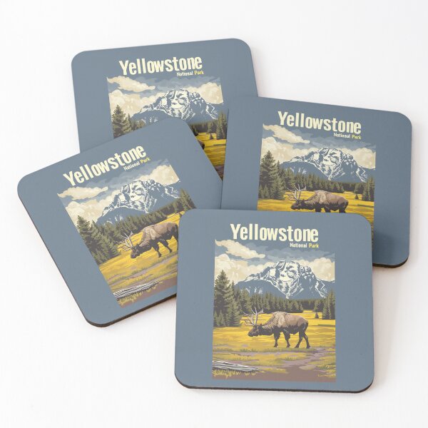 Item preview, A Vintage Travel Illustration of the Yellowstone National Park - US  designed and sold by GoodOldVintage.