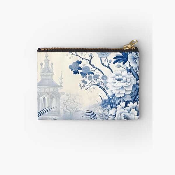 Item preview, Cerulean Pastoral Pavillion Chinoiserie designed and sold by TheChinoiserie.
