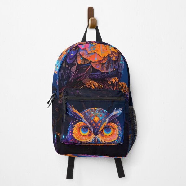 Item preview, cute colourful neon three owls-blacklight magic designed and sold by minazareei.
