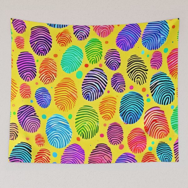 Item preview, Colorful Fingerprint Symphony designed and sold by Health And Fitness Posts e-Store.