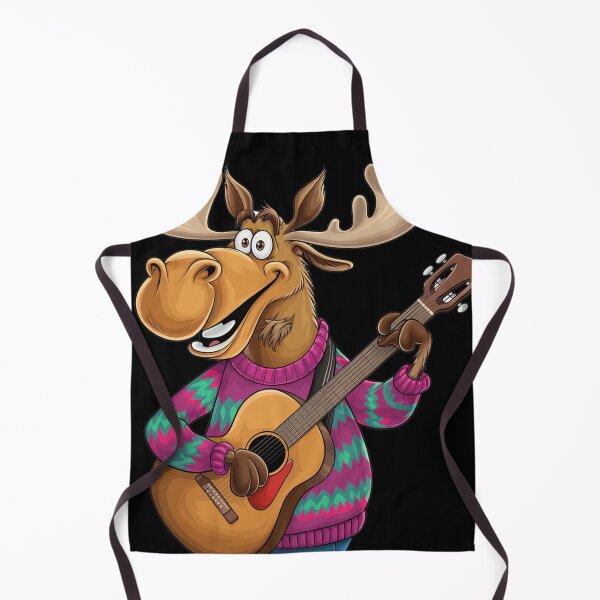 Item preview, Funny Moose Playing Guitar Cartoon designed and sold by Nature's Fancy.