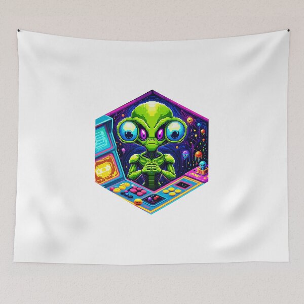 Item preview, Retro Pixel Alien designed and sold by AbsoluteA.