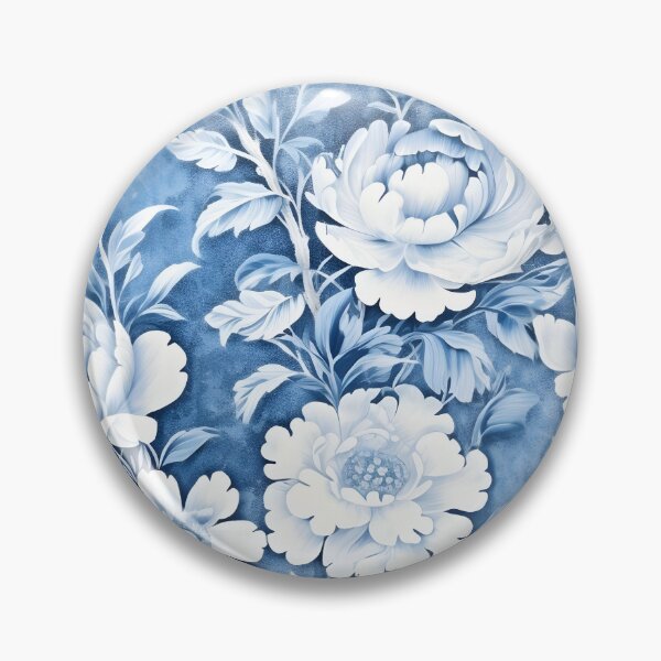 Item preview, Blue Vintage Floral Chinoiserie Chintz designed and sold by TheChinoiserie.