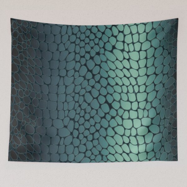 Item preview, A crocodile skin pattern in gunmetal gray and green. designed and sold by HEMRO.