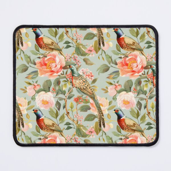 Item preview, Floral Pheasant Garden Chinoiserie Chintz designed and sold by TheChinoiserie.