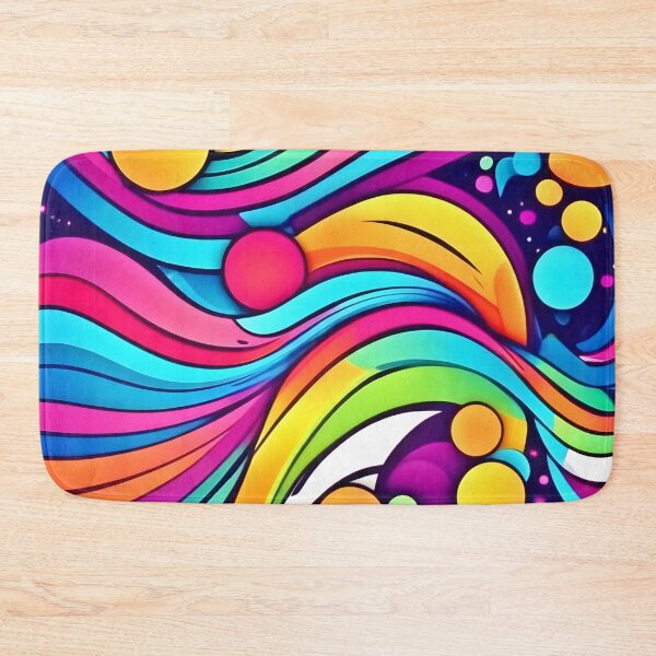 Item preview, Neon Waves Vibrant Cosmos designed and sold by Health And Fitness Posts e-Store.