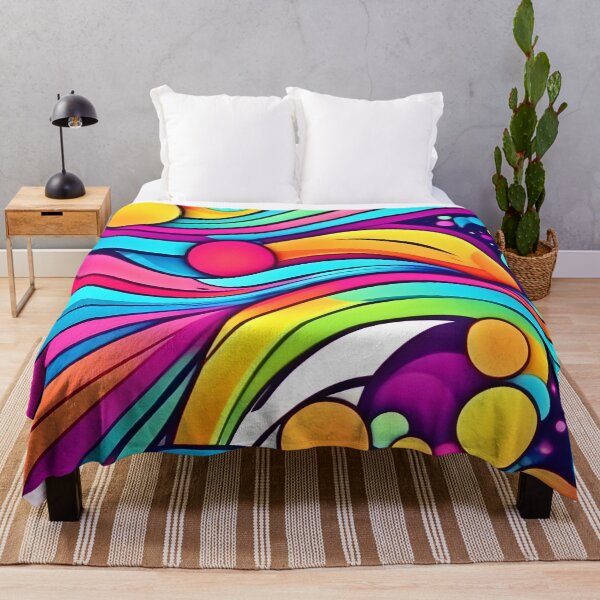 Item preview, Neon Waves Vibrant Cosmos designed and sold by Health And Fitness Posts e-Store.