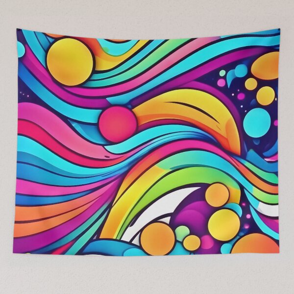 Item preview, Neon Waves Vibrant Cosmos designed and sold by Health And Fitness Posts e-Store.