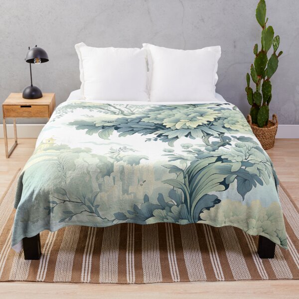 Item preview, Sage and Mint Floral Chintz Chinoiserie designed and sold by TheChinoiserie.