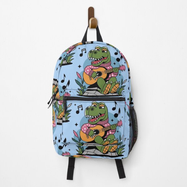 Item preview,  Funny T-rex Dinosaur Playing Guitar Cartoon designed and sold by Nature's Fancy.