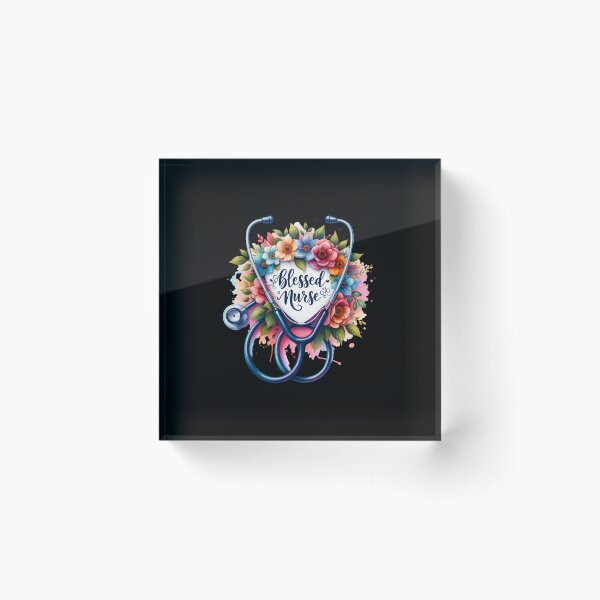 Item preview, Blessed Nurse – Stethoscope & Florals designed and sold by artedigital99.