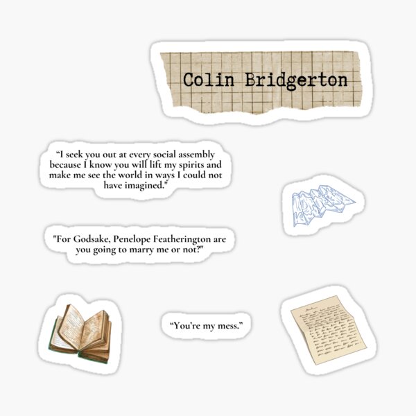 Aperçu de l'œuvre Colin Bridgerton Starter Pack (Bridgerton) - Citations et icônes créée et vendue par MightyPenShop.