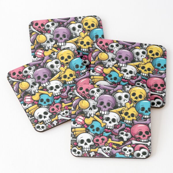 Item preview, doodle skulls designed and sold by JMMR.