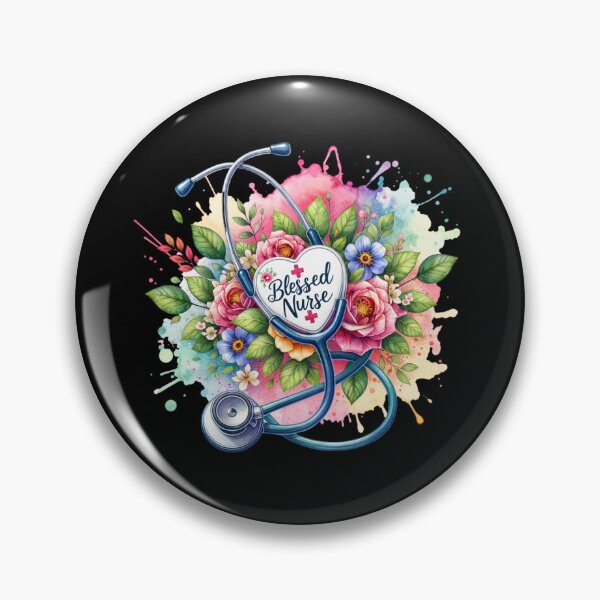 Item preview, Blessed Nurse – Stethoscope & Florals designed and sold by artedigital99.