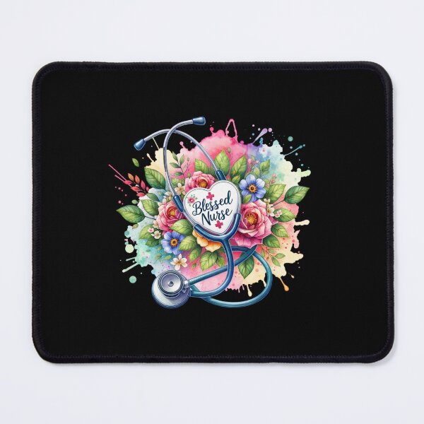Item preview, Blessed Nurse – Stethoscope & Florals designed and sold by artedigital99.