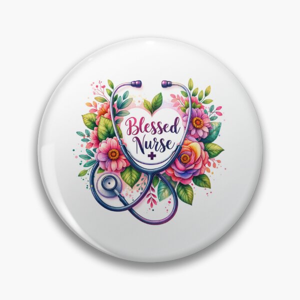 Item preview, "Nurse's Blessing – Watercolor Stethoscope & Blooms" designed and sold by artedigital99.