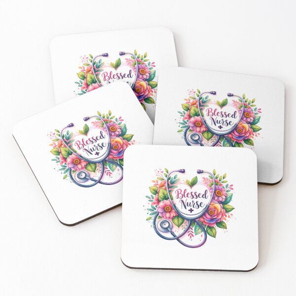 Item preview, "Nurse's Blessing – Watercolor Stethoscope & Blooms" designed and sold by artedigital99.
