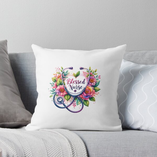 Item preview, "Nurse's Blessing – Watercolor Stethoscope & Blooms" designed and sold by artedigital99.
