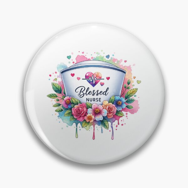Item preview, Blessed Nurse – Floral Cap Tribute designed and sold by artedigital99.