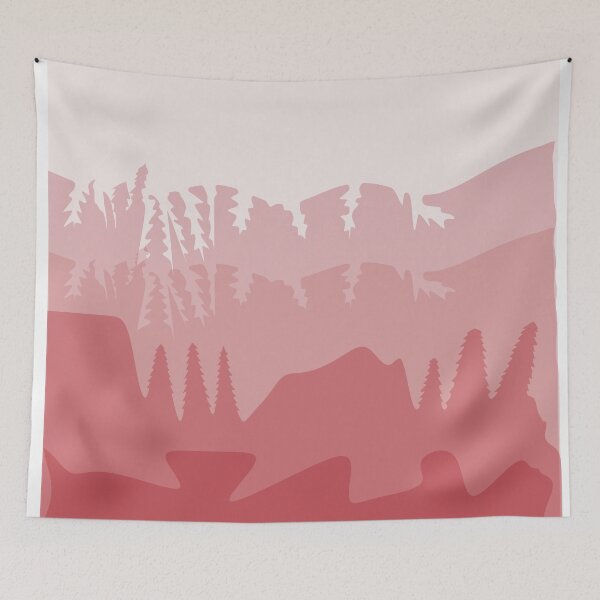 Item preview, Gradient Red nature landscape designed and sold by Doodlehomeshop.