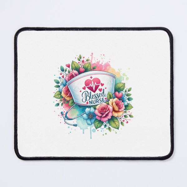 Item preview, Blessed Nurse – Floral Cap Tribute designed and sold by artedigital99.
