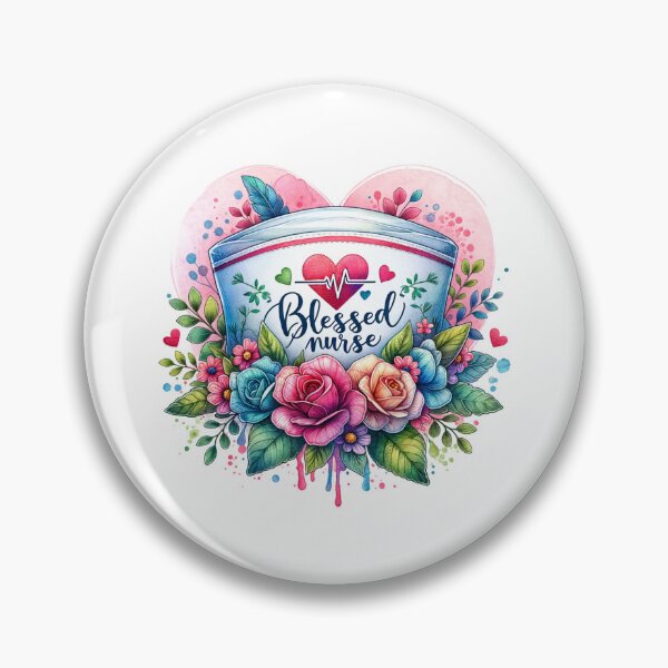 Item preview, Blessed Nurse – Floral Cap Tribute designed and sold by artedigital99.
