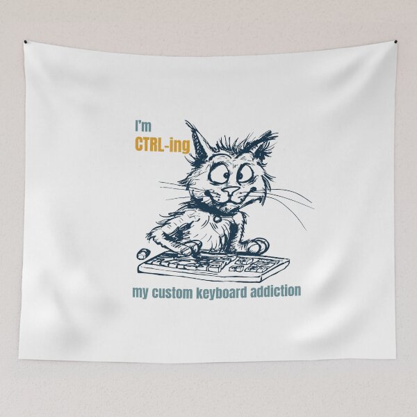 Item preview, Funny Custom Mechanical Keyboard Humor designed and sold by whyitsme.