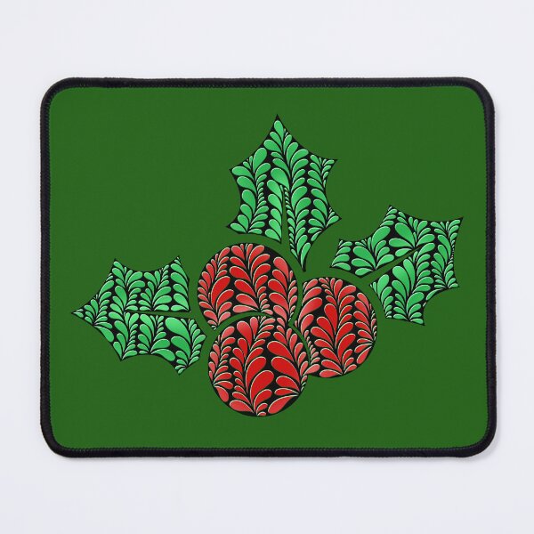 Item preview, Zen Petal Art - Cute Christmas Holly designed and sold by SpeakBoldly.