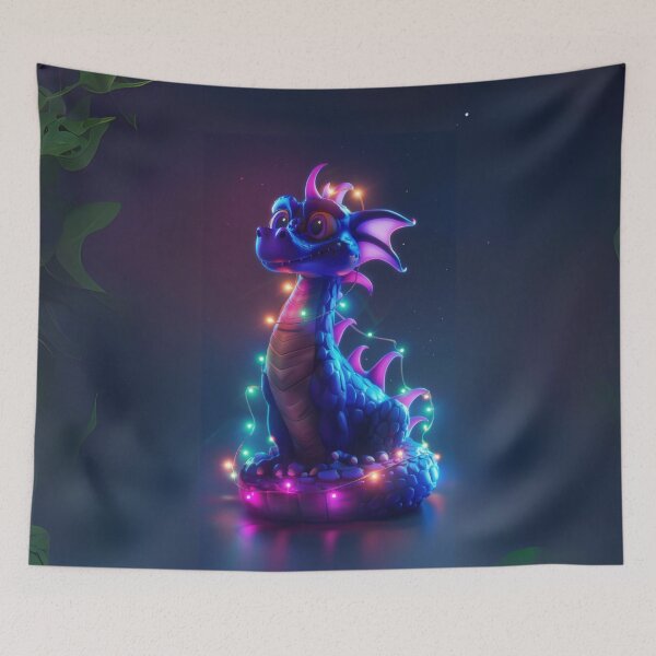 Item preview, Festive Neon Dragon designed and sold by Sillytoe.