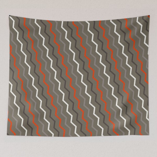 Item preview, Multicolor Vivid Prismatic Polychrome Colorful Jagged Line Waves designed and sold by EvergreenMotifs.