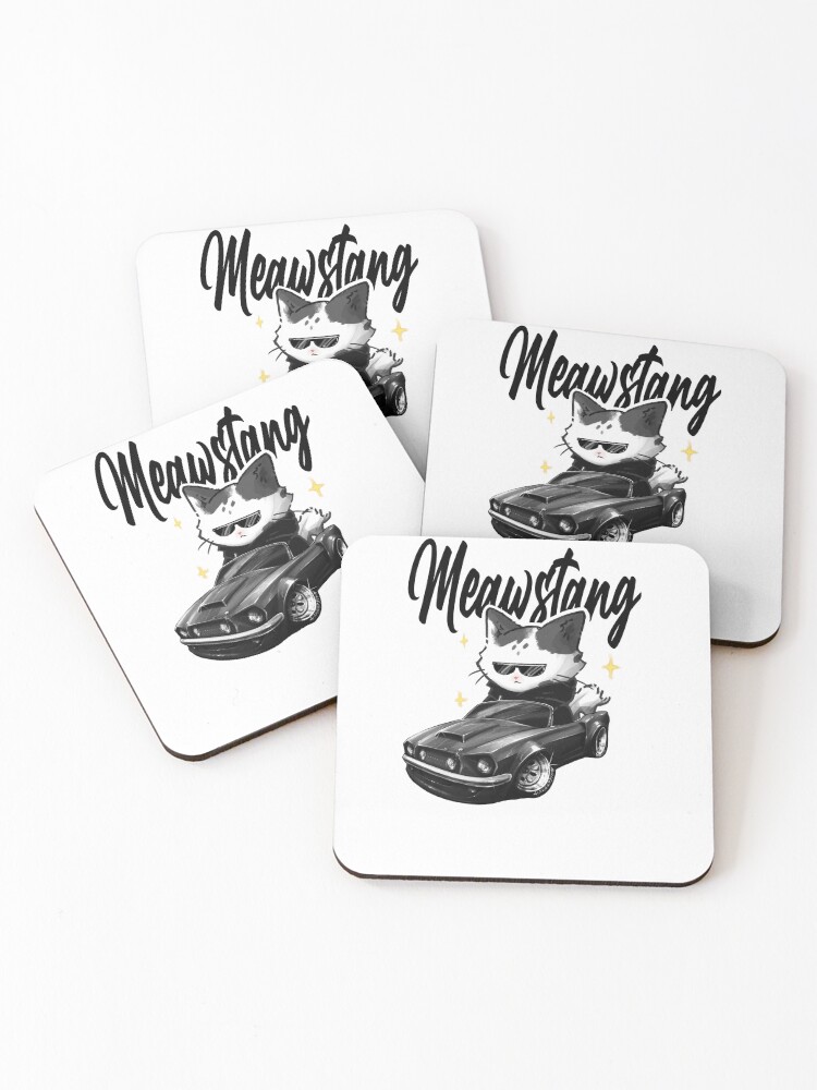 Thumbnail 1 of 5, Coasters (Set of 4), Cats in Control designed and sold by AstroStyleh.