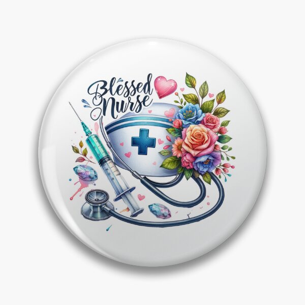 Item preview, Blessed Nurse – Floral Cap Tribute designed and sold by artedigital99.