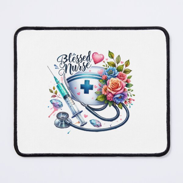 Item preview, Blessed Nurse – Floral Cap Tribute designed and sold by artedigital99.