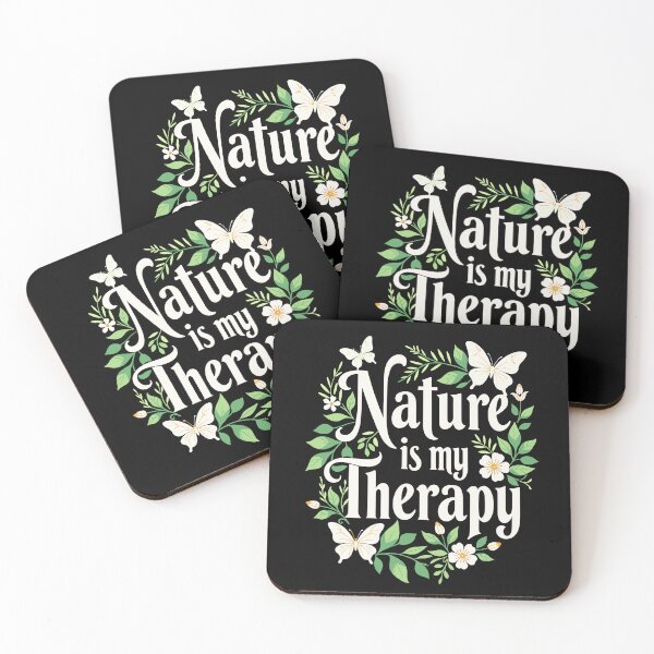 Item preview, Nature is My Therapy - Calming Floral and Butterfly Design designed and sold by QuirkPrint.