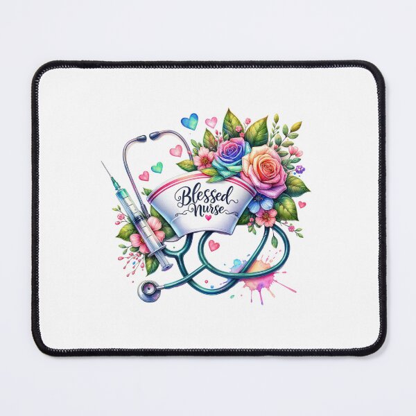 Item preview, Blessed Nurse – Floral Cap Tribute designed and sold by artedigital99.