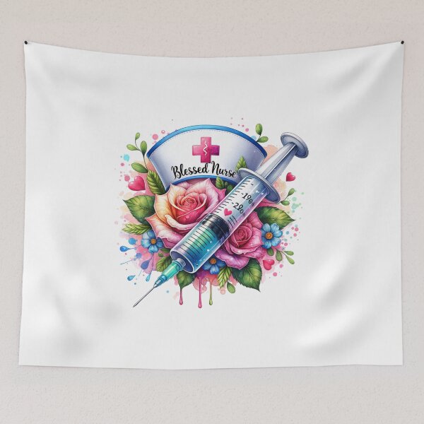 Item preview, Florals & Cap – Nurse’s Grace designed and sold by artedigital99.
