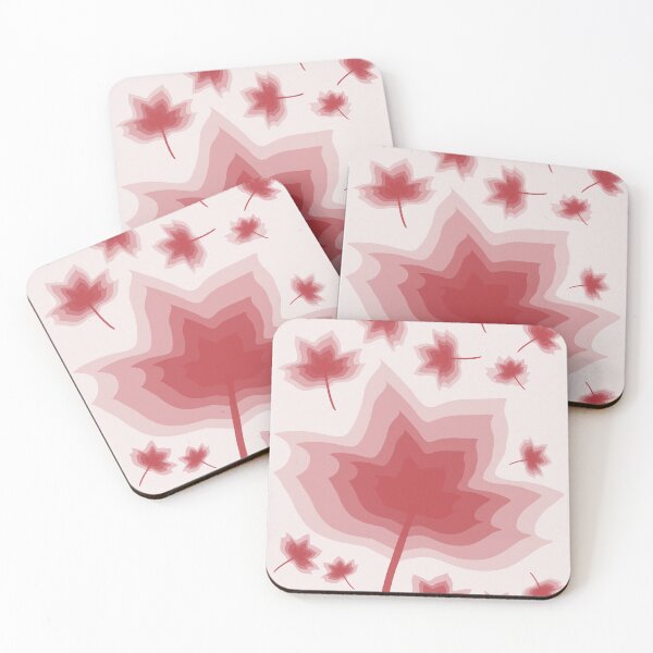 Item preview, Autumn leaves Gradient Red falling monochrome designed and sold by Doodlehomeshop.