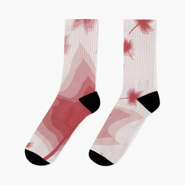 Item preview, Autumn leaves Gradient Red falling monochrome designed and sold by Doodlehomeshop.