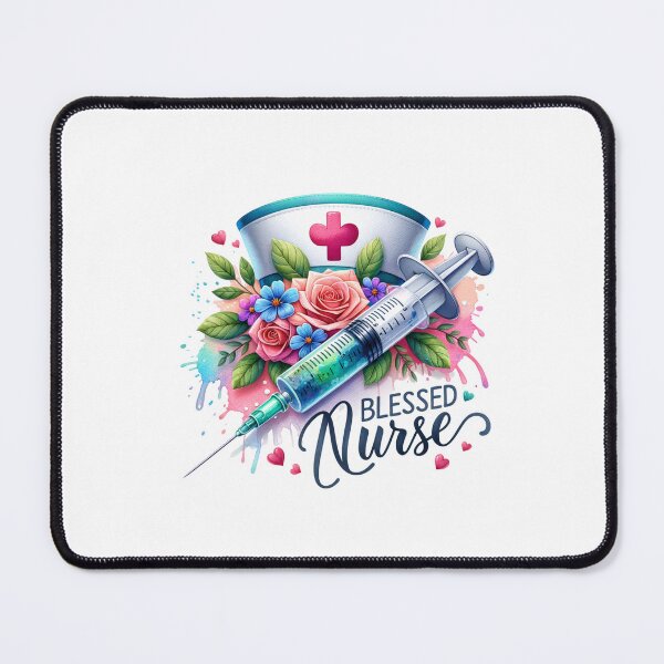 Item preview, Nurse’s Blessing – Cap, Flowers & Syringe designed and sold by artedigital99.
