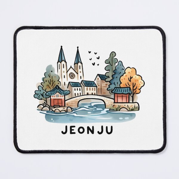 Item preview, Jeonju South Korea Watercolor designed and sold by PaintMeWorld.