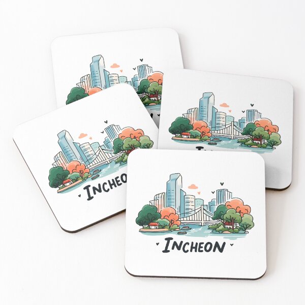 Item preview, Incheon South Korea Watercolor designed and sold by PaintMeWorld.